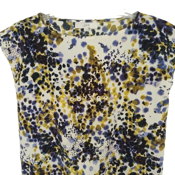 Ann Taylor Loft Purple Multicolor Sleeveless Top Career Shell Women Size XS - Picture 2 of 5